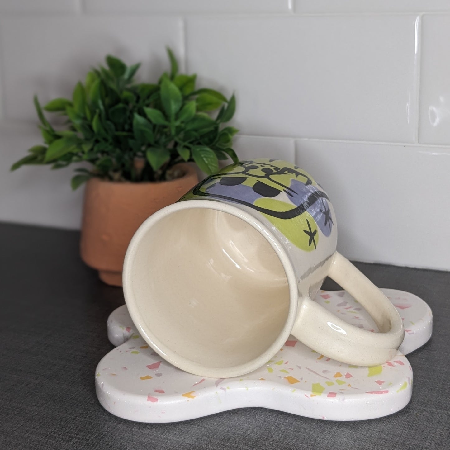 Cute Ghost with a Skull - Mug