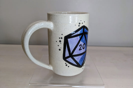 D20 Dice Mug - Blue and Purple, 12 oz