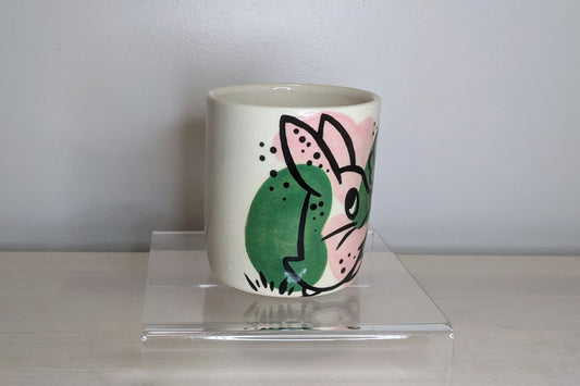 Totoro Cup - Green and Pink, 9 oz