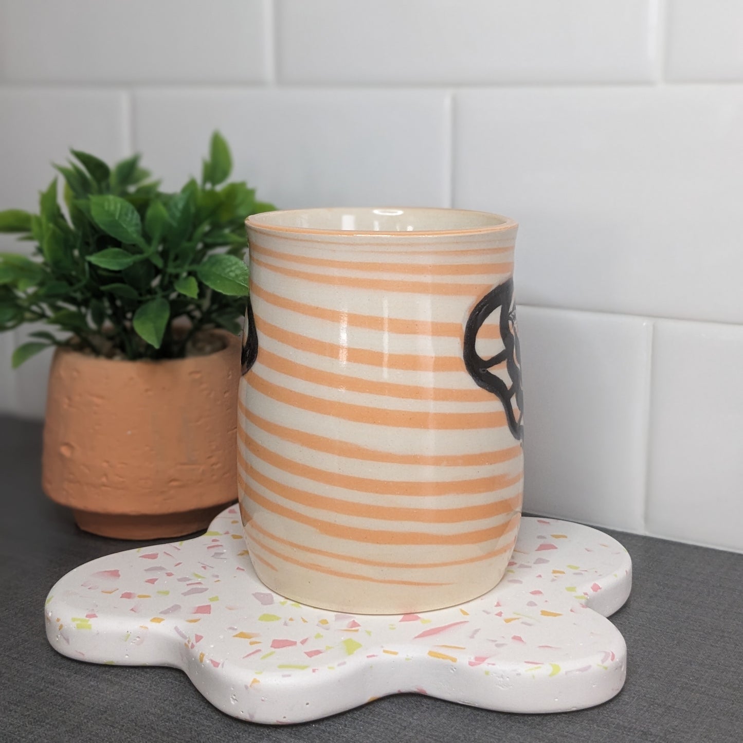 Floral Moth Cup - Orange