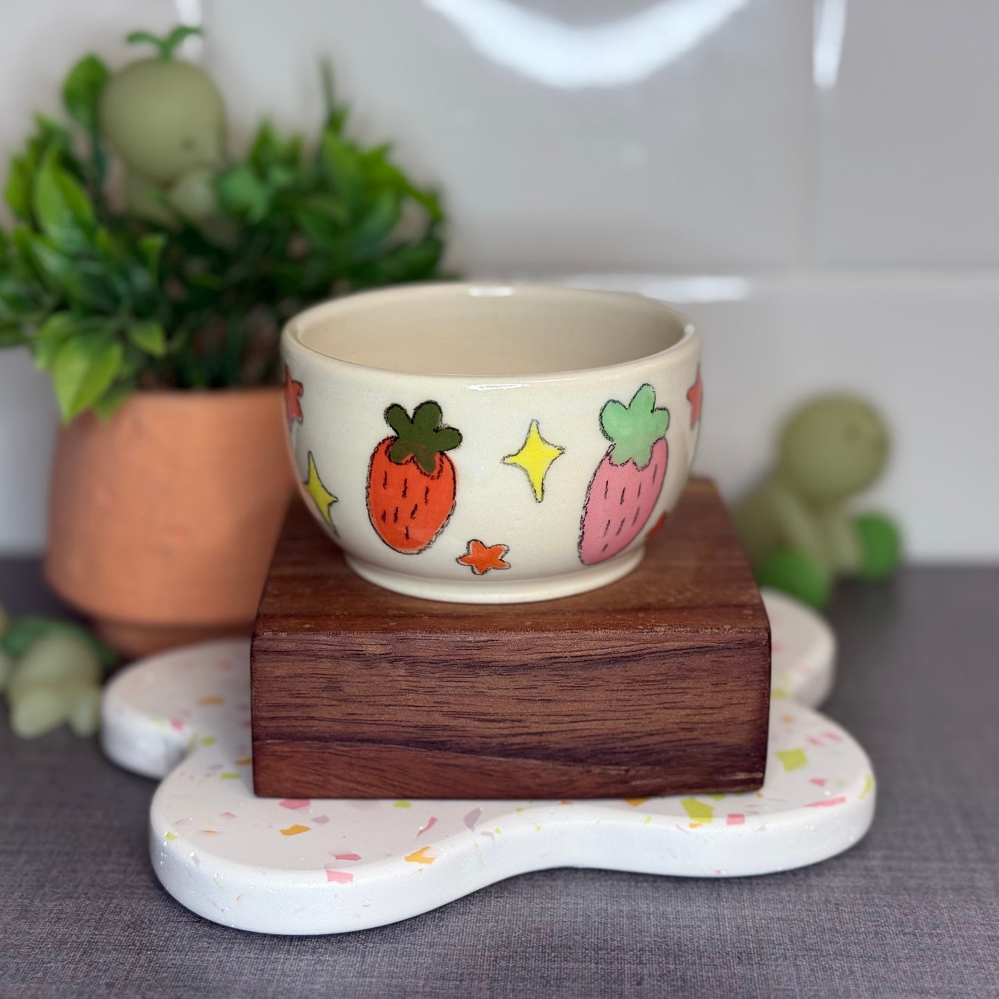 Strawberry Sticker Little Bowl
