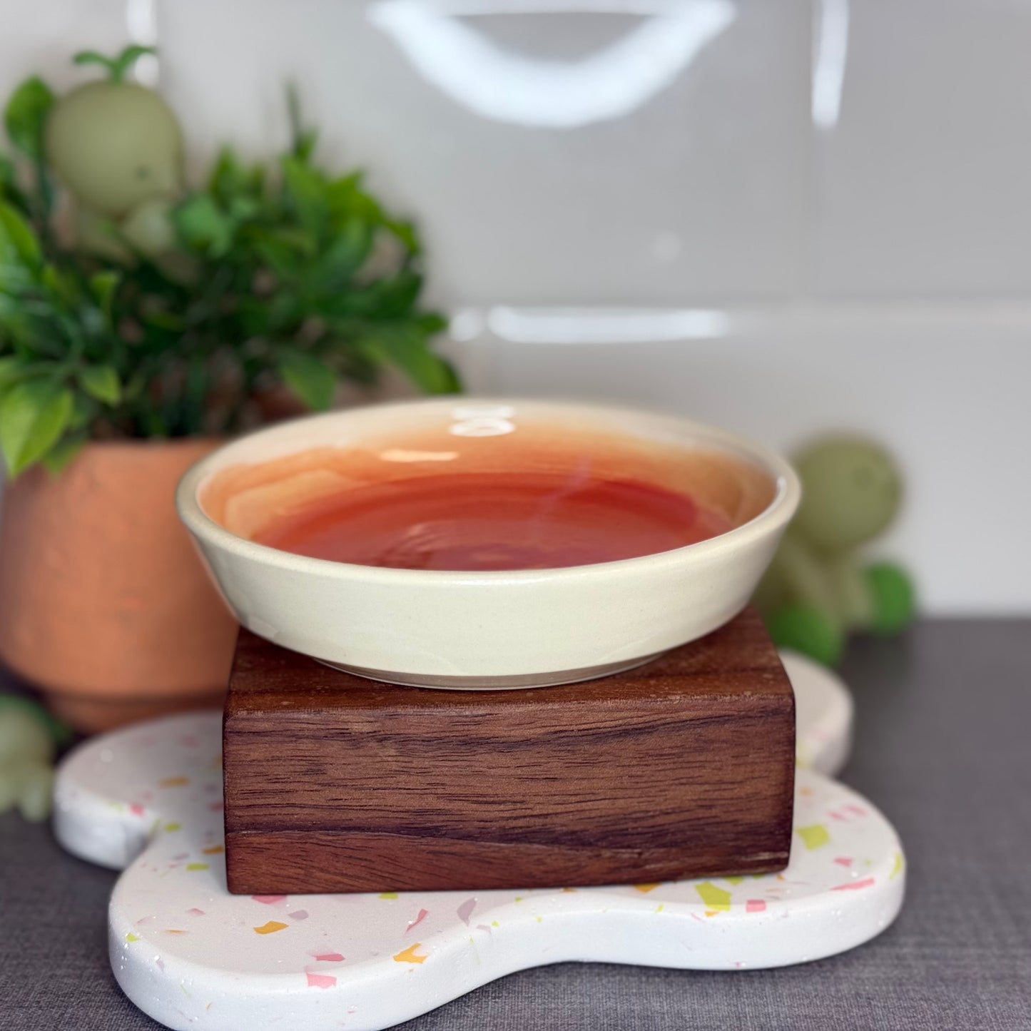 Red Watercolor Trinket Dish