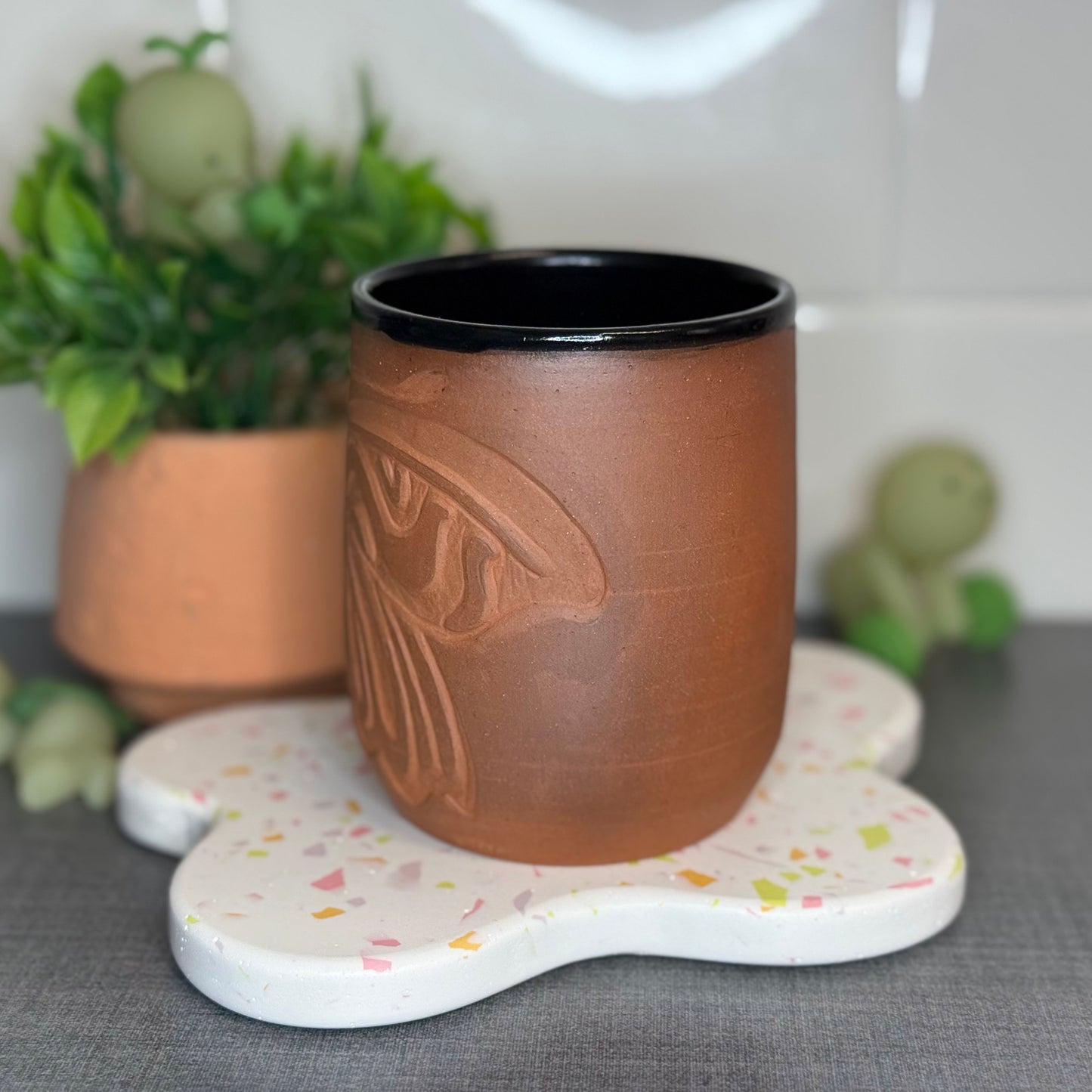 Carved Moth Cup