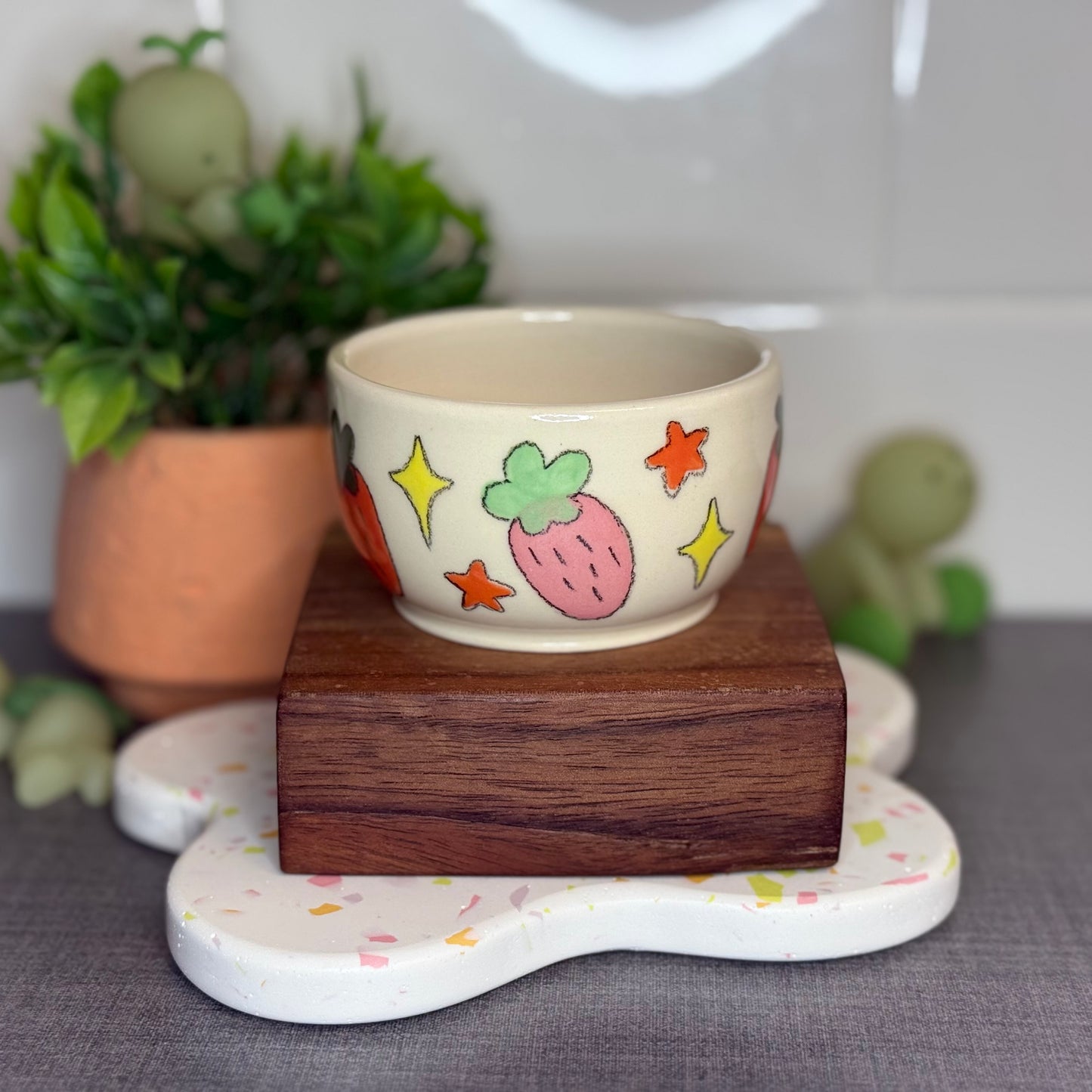 Strawberry Sticker Little Bowl