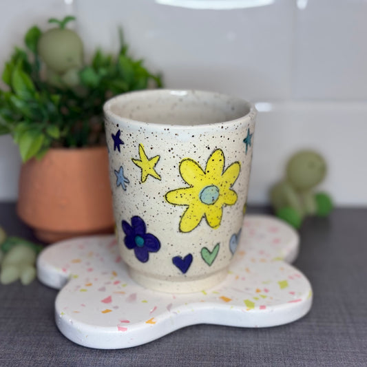 Floral Sticker Cup
