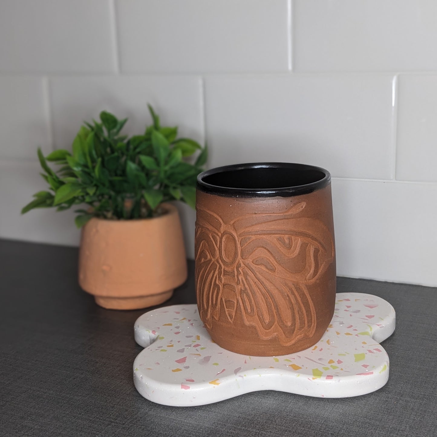 Carved Moth Cup