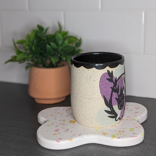 Skull with Leaves Cup