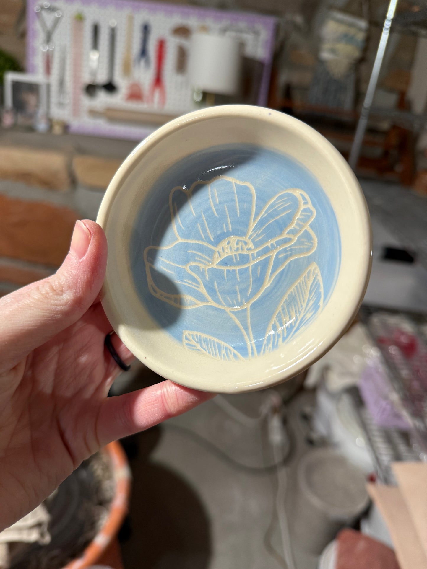 Custom order for Mom - 4 floral trinket dishes