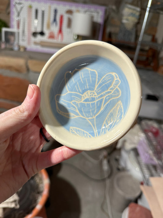 Custom order for Mom - 4 floral trinket dishes