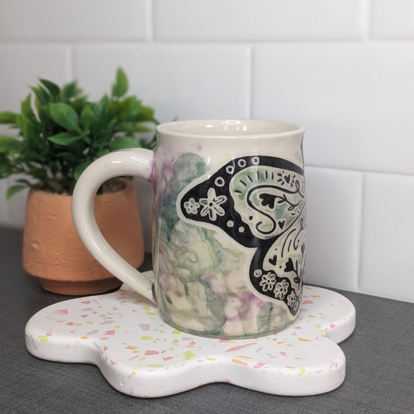 Doodle Butterfly Mug