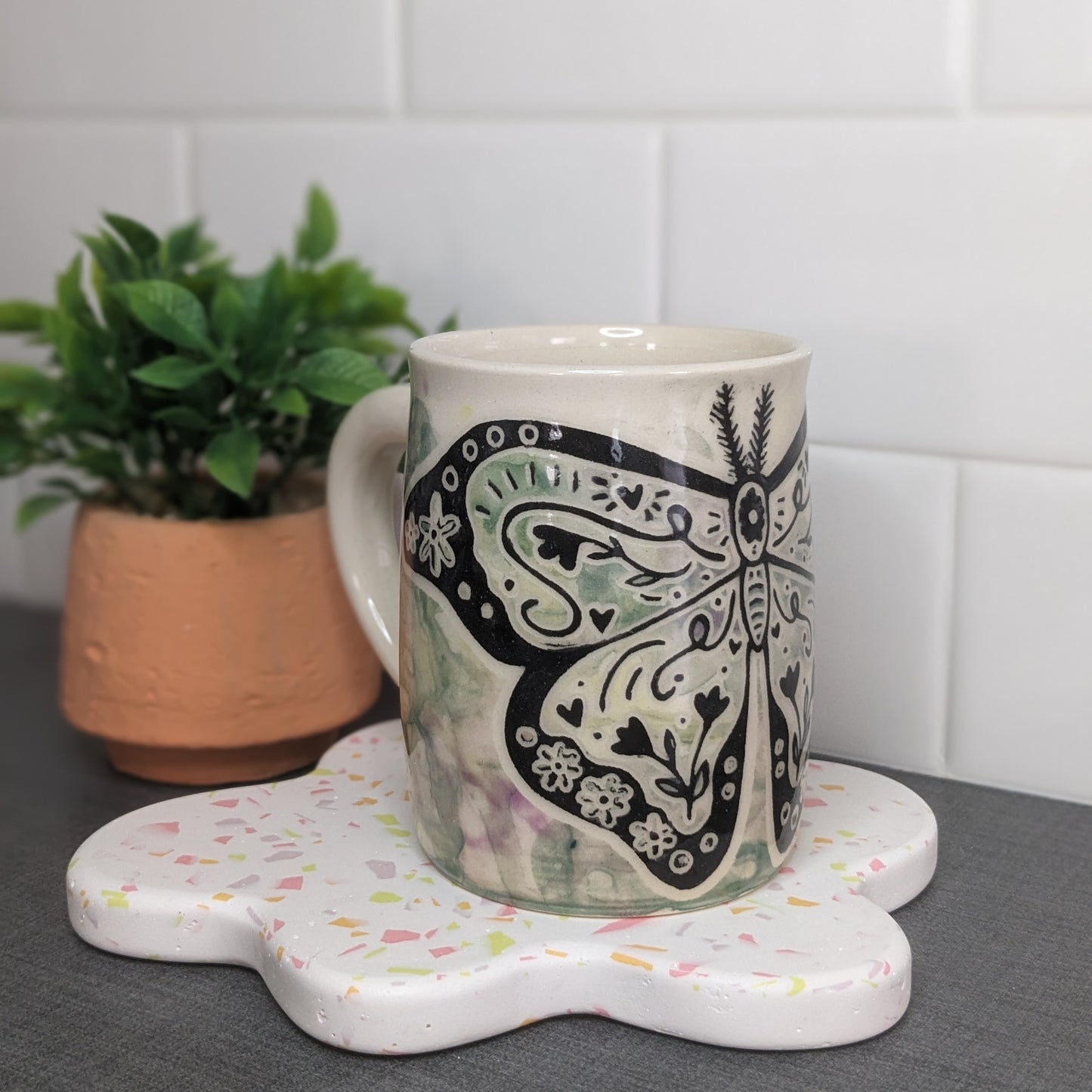 Doodle Butterfly Mug