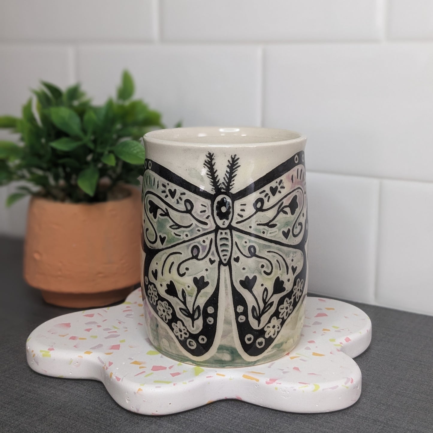 Doodle Butterfly Mug