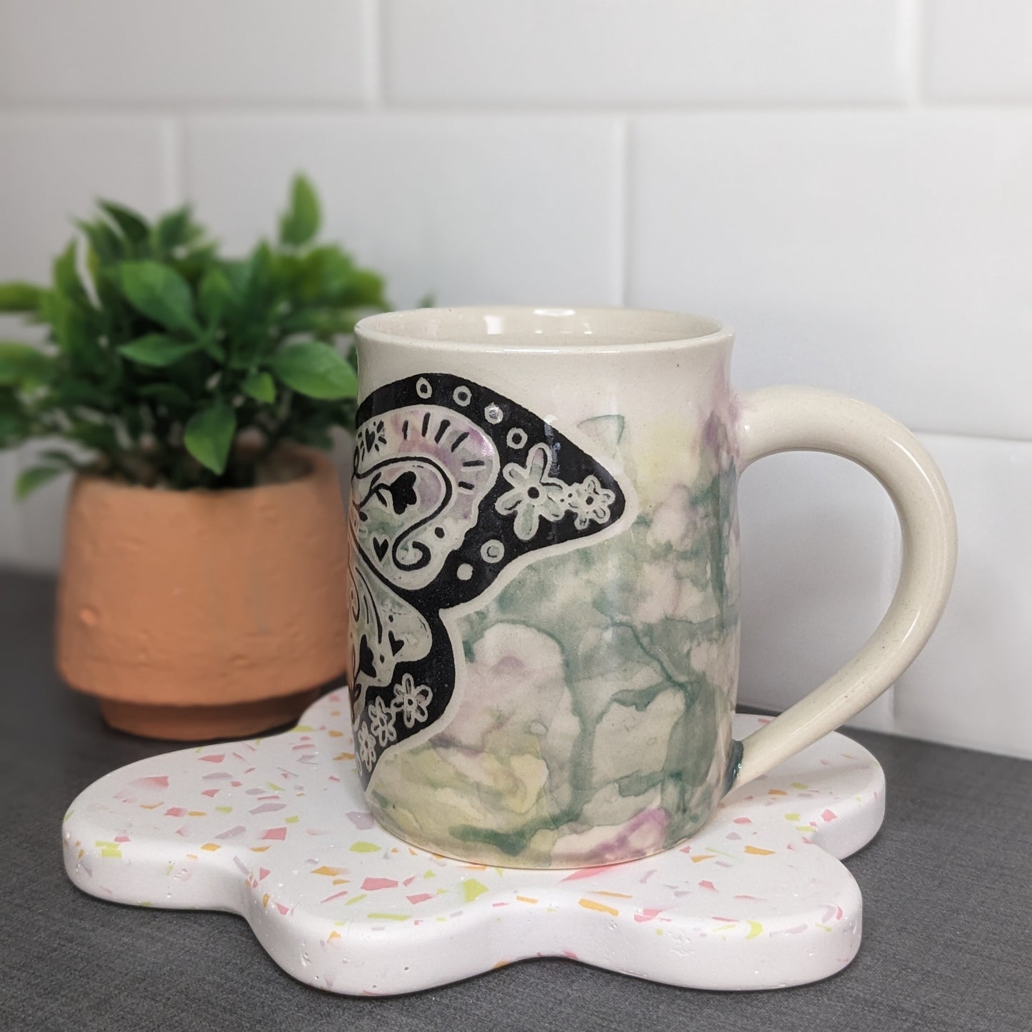 Doodle Butterfly Mug