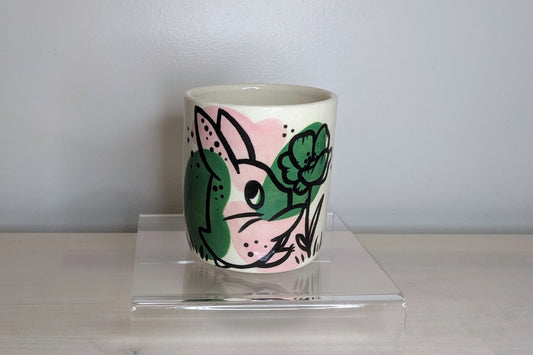 Totoro Cup - Green and Pink, 9 oz