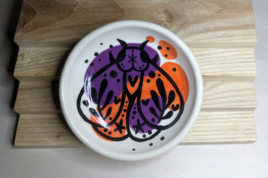 Moth Trinket Bowl - Red and Purple