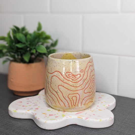 Topographic Cup - Orange