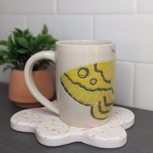 Bold Moth Mug - Yellow