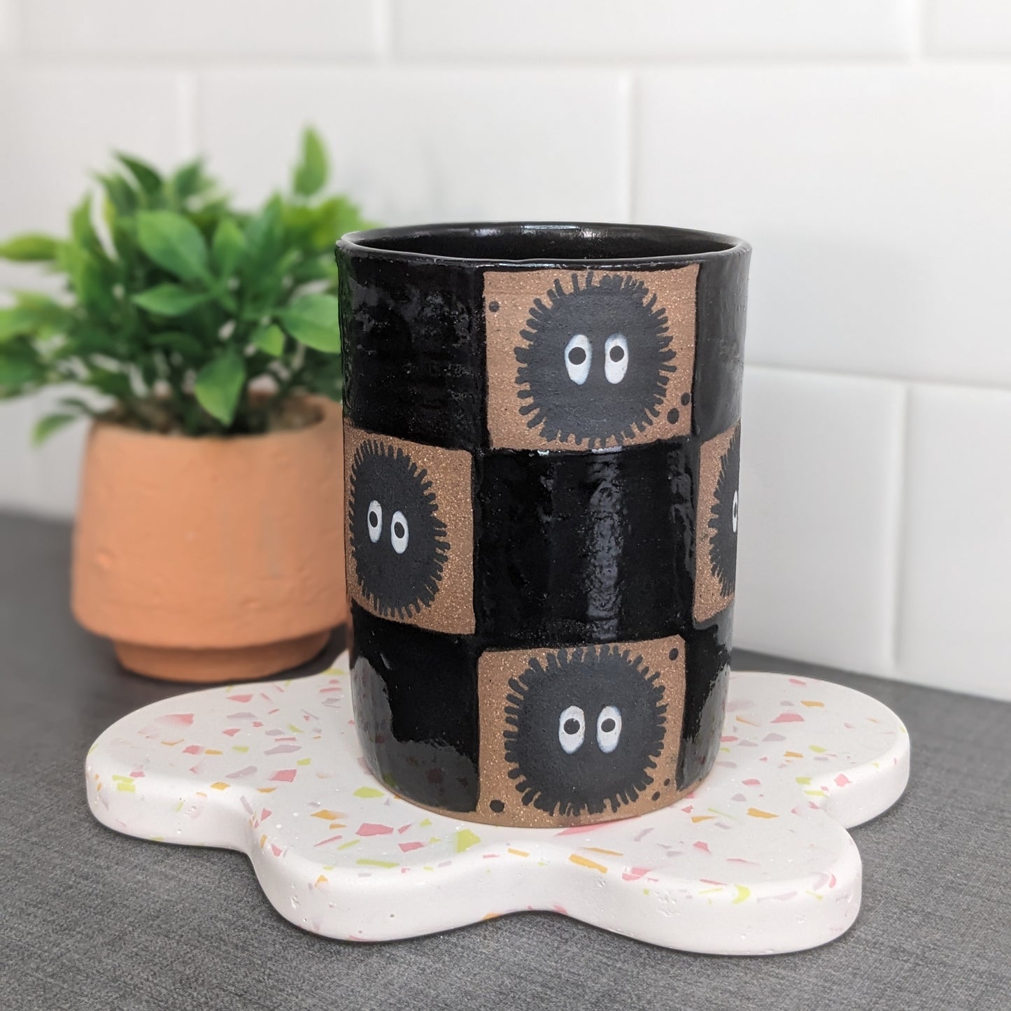 Checked Mug - Soot Sprites in Black