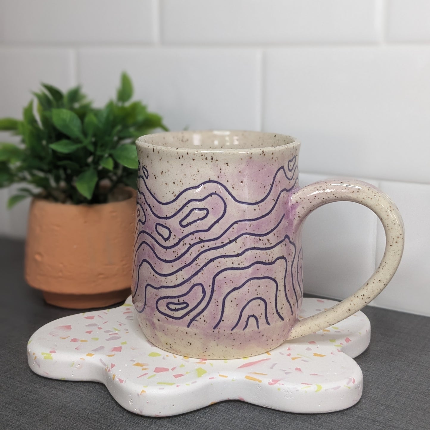 Topographic Mug - Purple