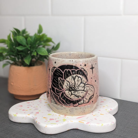 Flower and Moon Cup - Pink