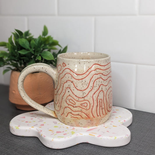 Topographic Mug - Orange