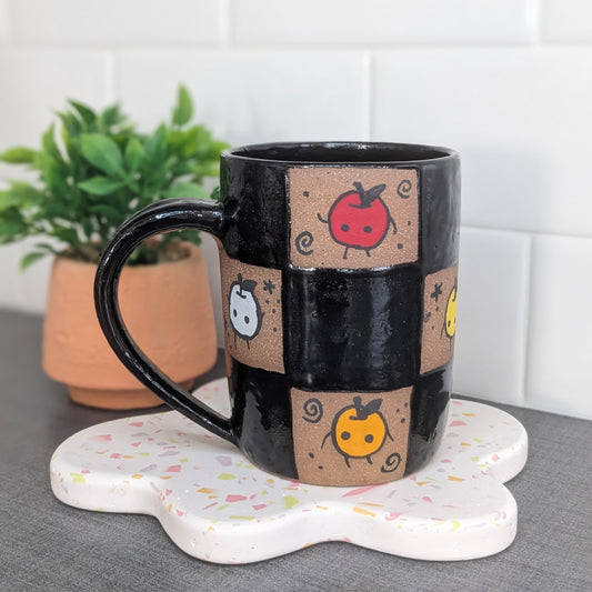 Checked Mug - Rainbow Junimos