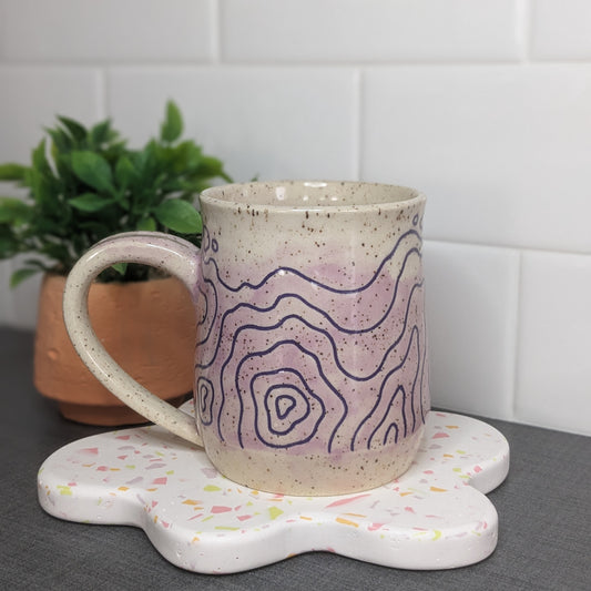 Topographic Mug - Purple